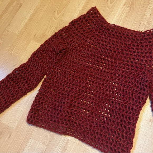 Handcrafted Red Sweater - Picture 3 of 4